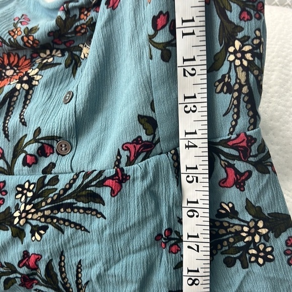 Lulu’s, One Sweet Day,Light Blue Floral Print On/Off-the-Shoulder Dress,Size M - Picture 10 of 12